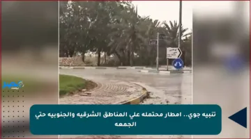 تنبيه جوي.. أمطار محتملة على المناطق الشرقية والجنوبية حتى الجمعة